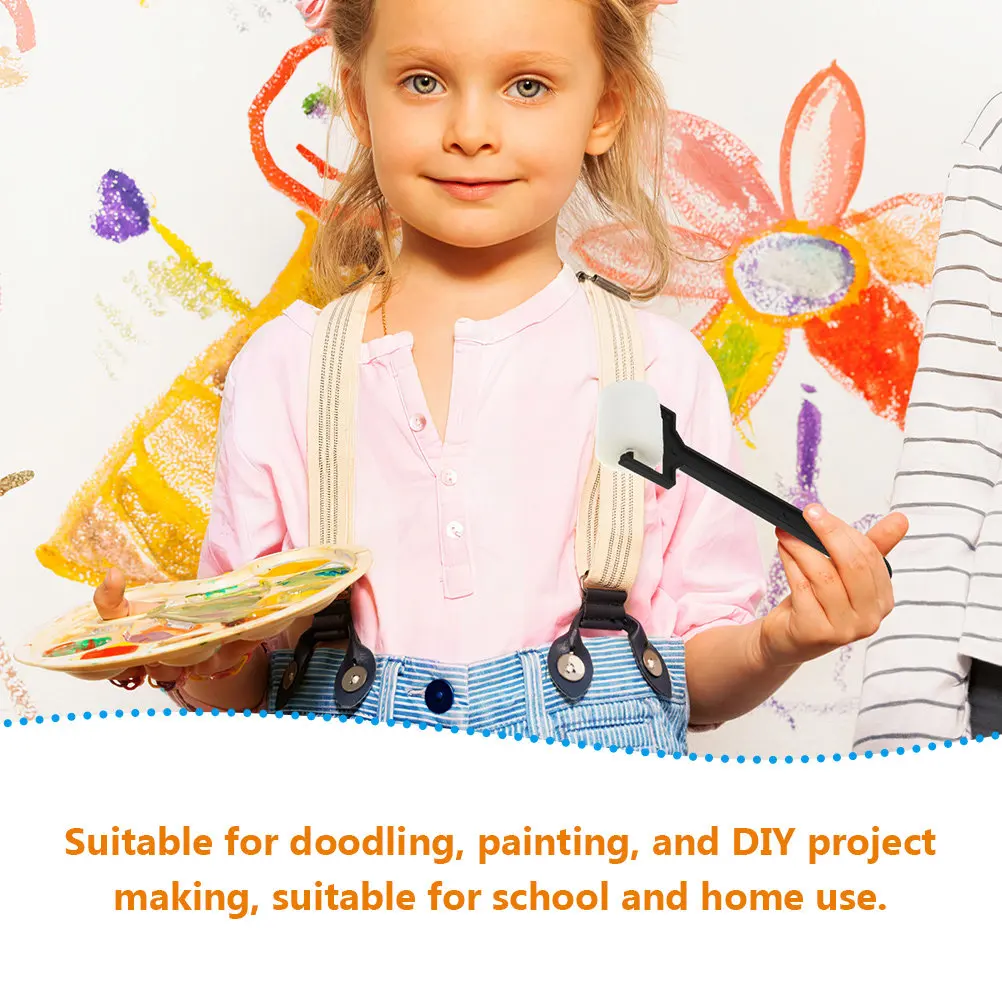 9Pcs 페인팅 스폰지 브러쉬 롤러 세트 예술 수업을위한 창의적인 낙서 도구 가정용 부드러운 페인팅 경험 공예 롤러