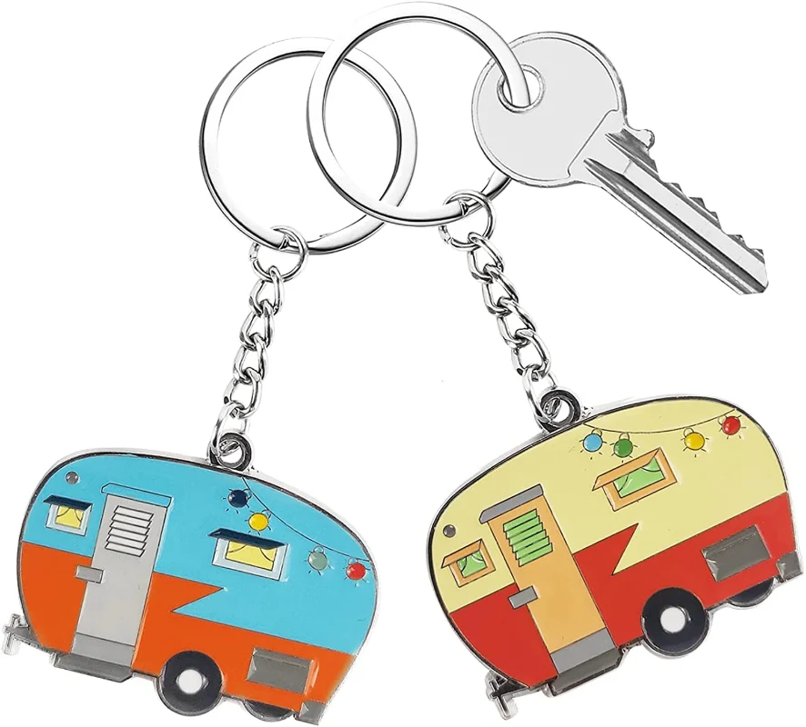 CouplesCamperKeychainHappyRVCamperKeyringCampingGiftsforMen