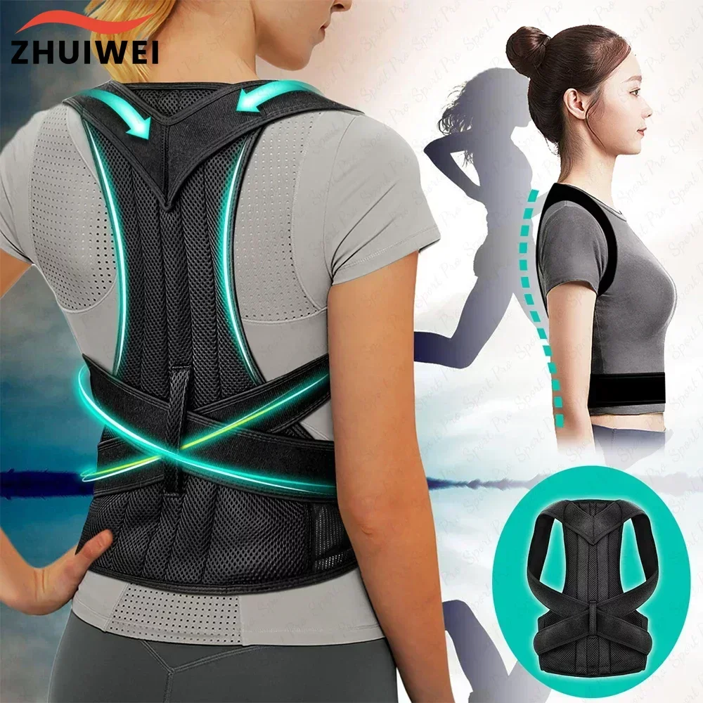 Adjustable Back Posture Corrector Clavicle Spine Back Pain Relief Support Sports Reshape Your Body Upper and Lower BEST SELLERS