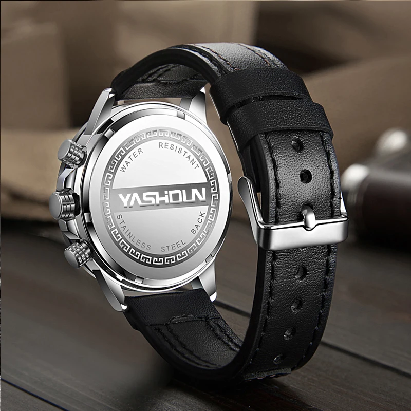 2022 New Mens Watches Top Brand Luxury Leather Casual Quartz Watch Men's Sport Waterproof Clock Watch Relogio Masculino