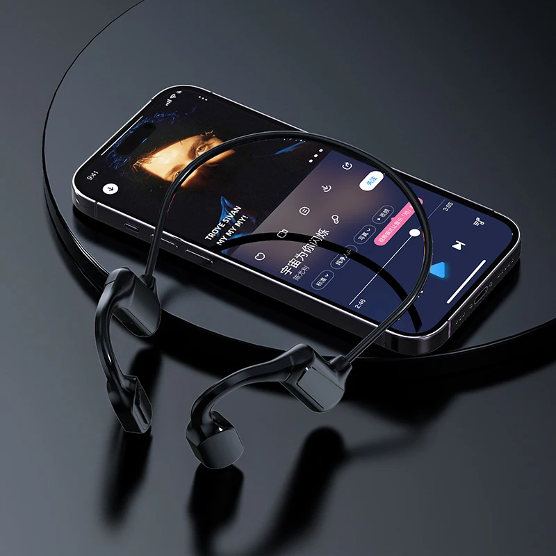 

Air conduction Bluetooth earphones with sports anti sweat black technology Bluetooth earphones