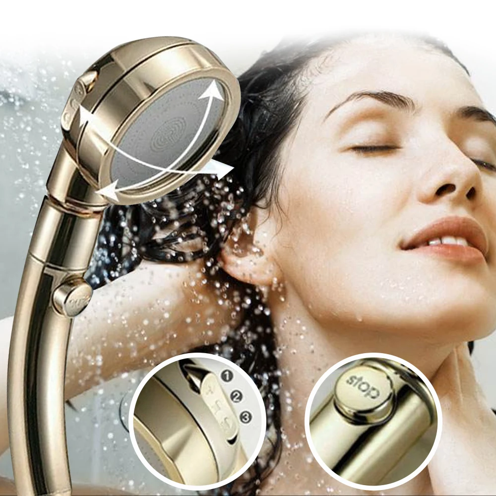 

Ручная Лейка для душа с 3 режимами распыления и высоким давлением, с паузой включения/выключения