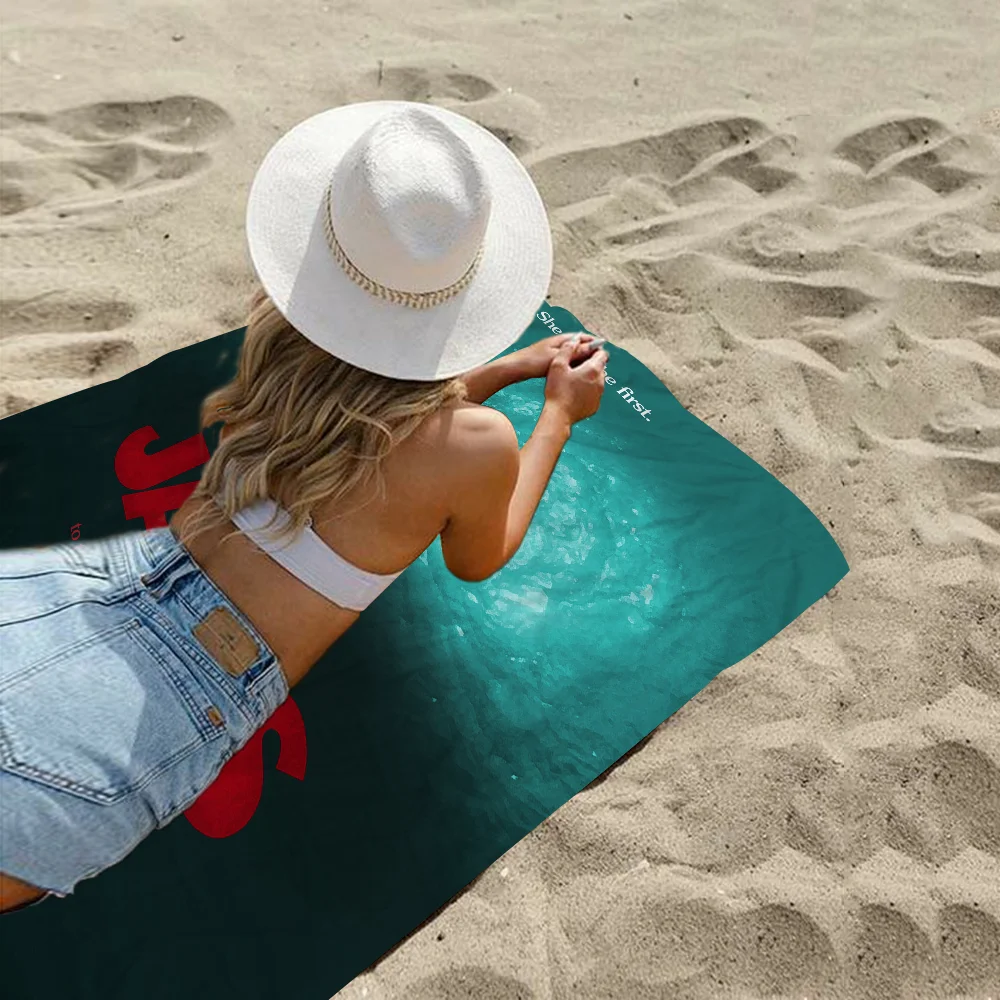 Classic Movies JAWS Movie Beach Towels Shower Towel Sauna Travel Spa Microfiber Quick Dry Gym Accessories Cute Room Decor 5