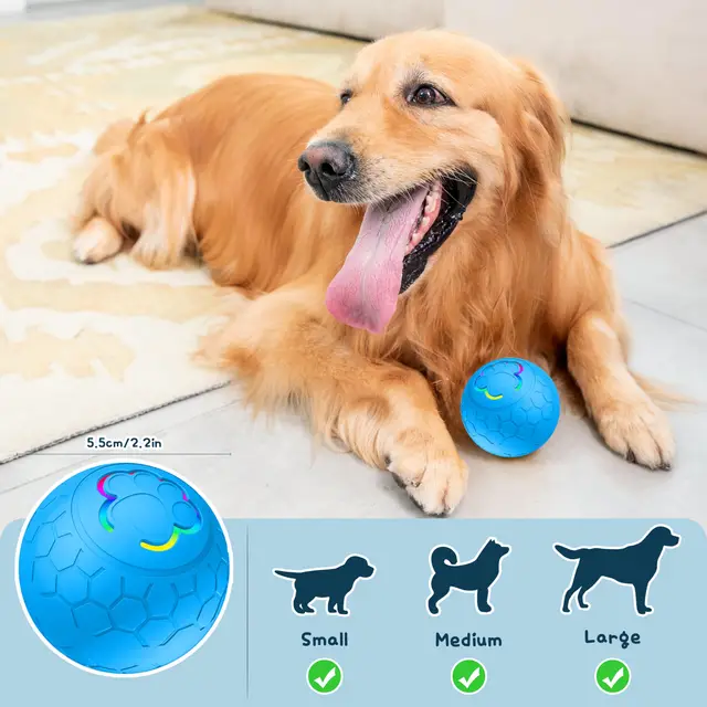Pet Dog Toy Ball Smart Interactive Rechargeable Automatic Jumping Rolling Moving Ball with 2 Modes Motion Activated Dog Cat Toys 6