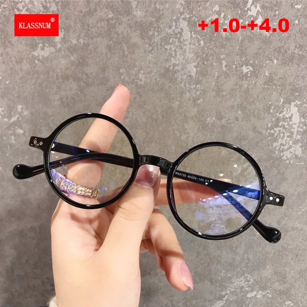 

Round Reading Glasses Women Magnifier Presbyopic Glasses Ultralight Far Sight Eyewear Men Diopter +1.0+2.0+3.0+4.0 Retro Green