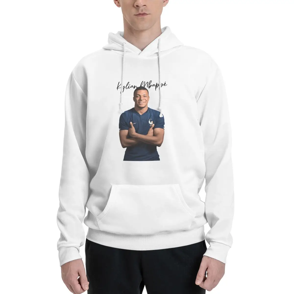 

France Kylianer And Mbappﾩ And Mbappe (3) Couples Plus Velvet Hooded Sweater Graphic Cool Vintage Hooded rope Hoodie Activity