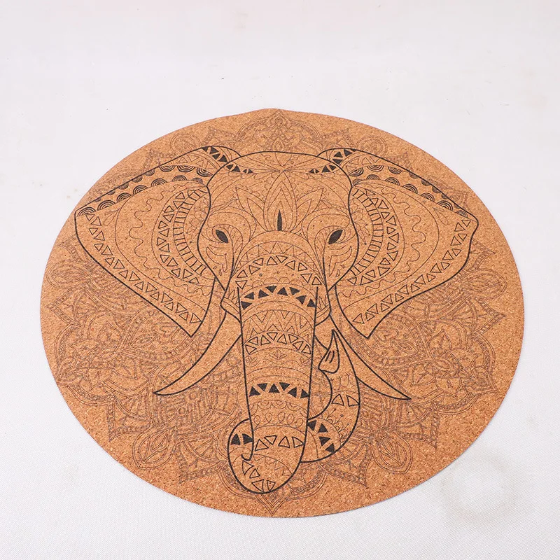 Cork Meditation Mat Natural Rubber Small Round Yoga Mat Meditation