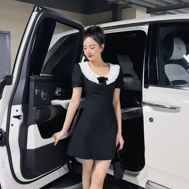 

2023 Summer French Hepburn Style, Elegant and Elegant, Salt Style, Light Mature, Foreign Style, Fried Street, Reduced Age, Black