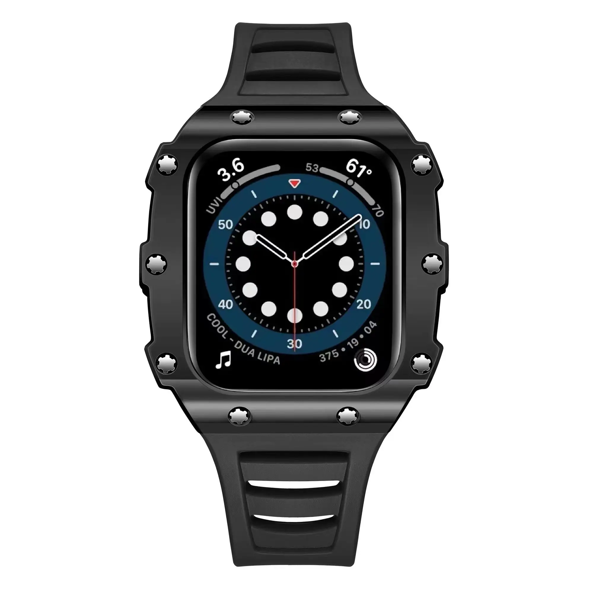 Модифицированный комплект металлический чехол и ремешок для Apple Watch Band 44 мм 45 41