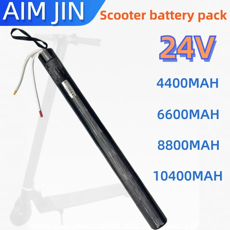 

100% New 24V 4.4/6.6/8.8/10.4ah 18650 Lithium Battery Pack With BMS For Carbon Fiber Scooter