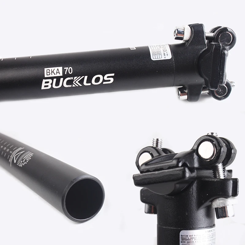 BUCKLOS 자전거 시트 포스트, MTB 로드 바이크 시트 튜브, 알루미늄 합금 시트 포스트, 자전거 새들 튜브 부품, 27, 2, 30, 8mm, 31, 6mm, 350mm, 400mm