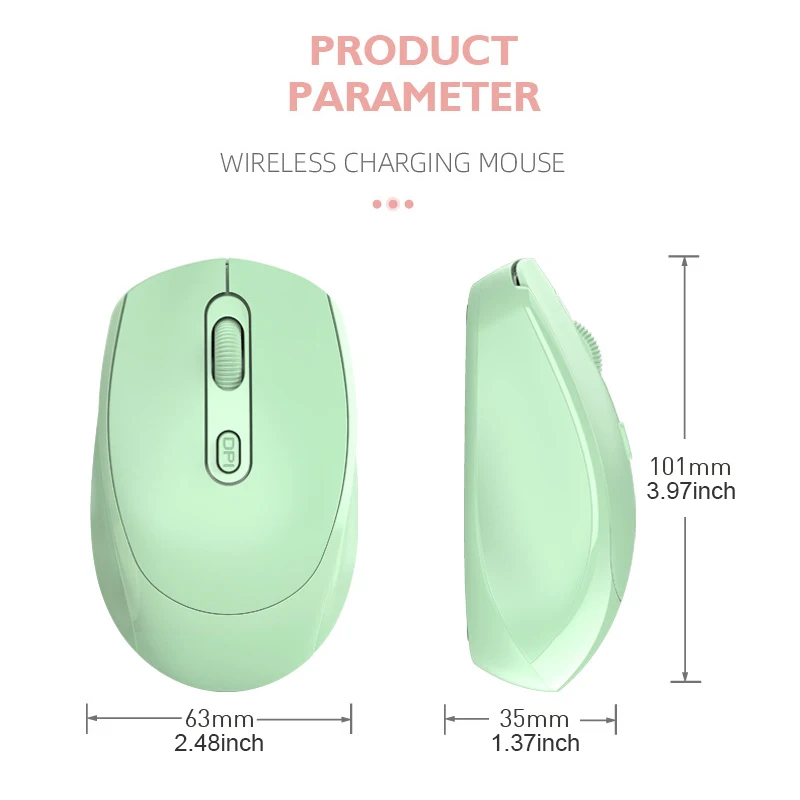 Wireless Bluetooth-compatible Mouse 2.4G Portable Ergonomic Mice For Laptop Tablet Notebook Office Gaming Rechargeable Mouse images - 6