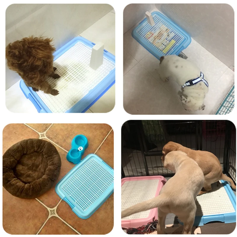 Mesh Plastic Dog Cat Toilet Litter Box Reusable Indoor Dog Toilet Trainer Tray Puppy Pad Mat for Small Cleaning Supply