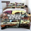 Grand Theft Auto GTA Gamer Comforter Bedding Set,Fashion Polyester Duvet Cover Bed Set Pillowcase, King Queen Size Quilt Cover 5