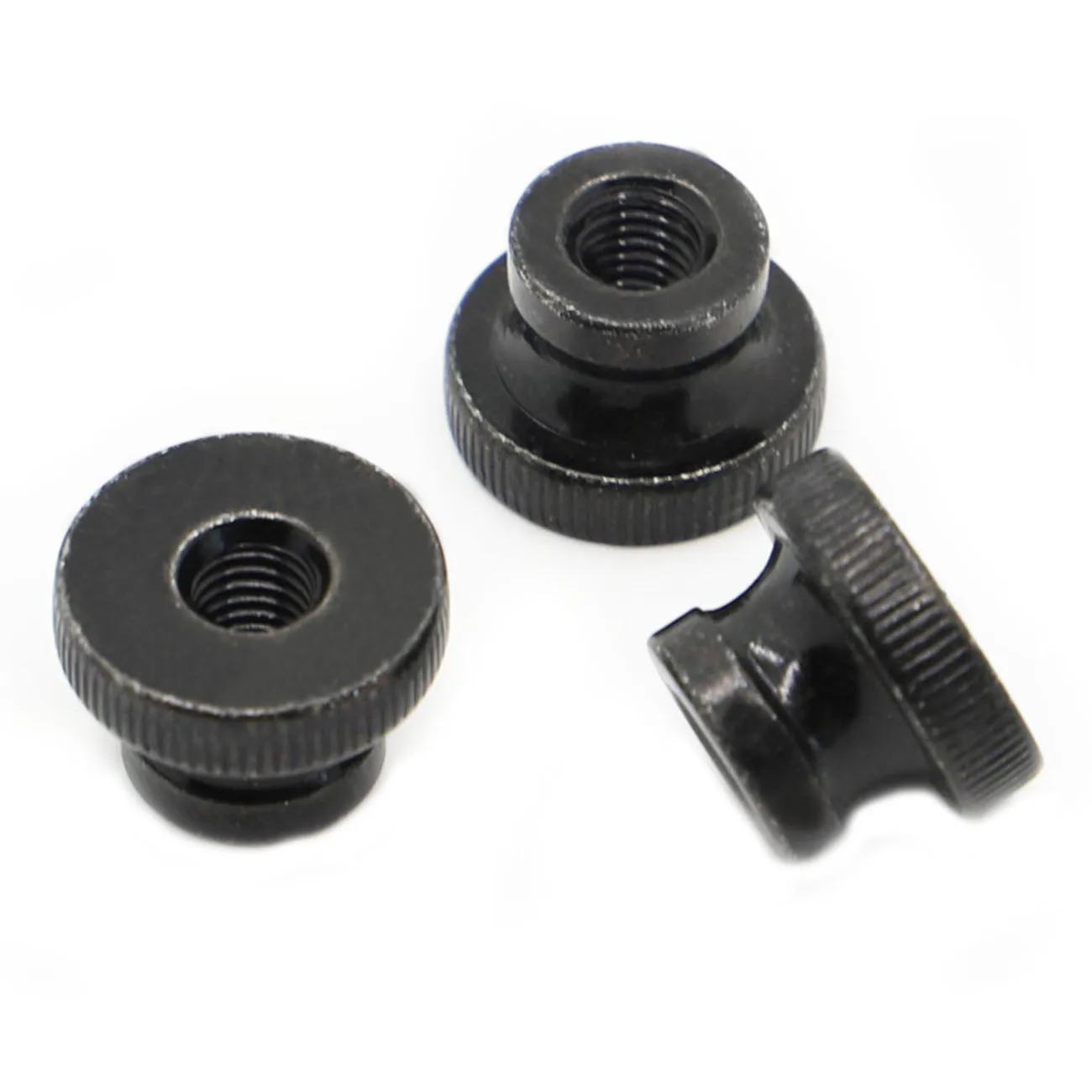 

DIN466 GB806 M3 M4 M5 M6 M8 M10 Black Plated Carbon Steel Knurled Thumb Nut Hand Tighten Nut 3D Printers Parts Curtain Wall