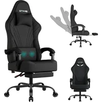 Gaming Chair Ergonomic Computer Chair with Footrest, Big Tall PC Gamer Chairs with Headrest and Massage Lumbar Support 1
