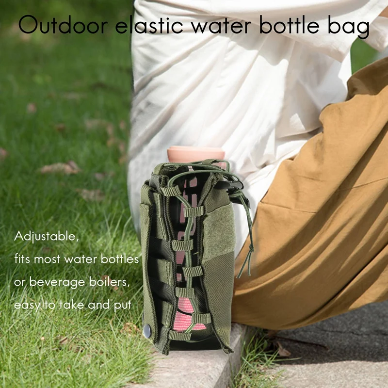 Tactics Bottle Holder Drinking Bottle Pouch Nylon Molle Water Holder Durable For Cycling Running Outdoor Sports