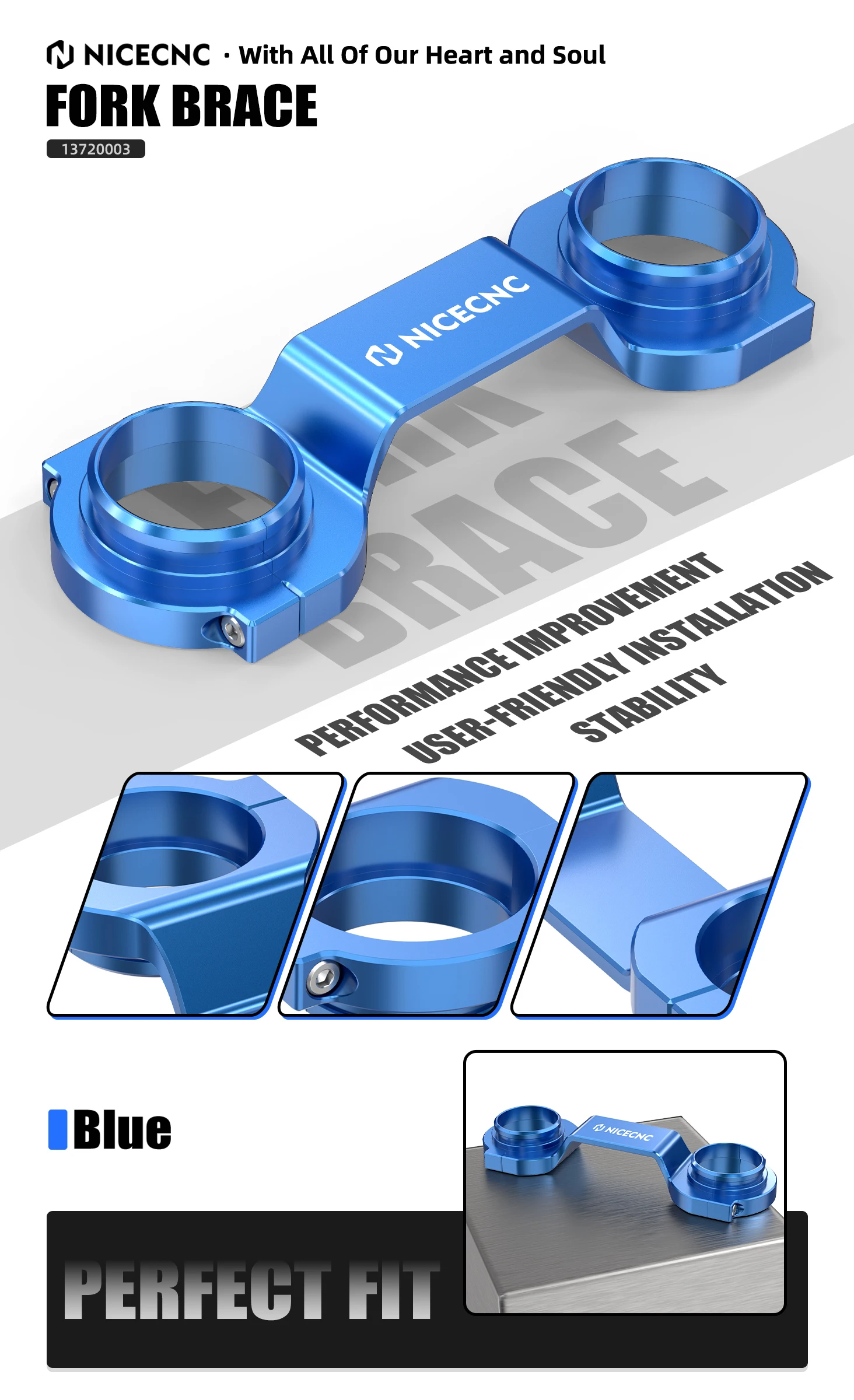 Für Suzuki DR650S DR650SE DR650S/SE 1996-2024 Gabel Klammer Gabel Stabilisator DR650 S DR650 SE DR650 SE DR650 S SE – Detail 7