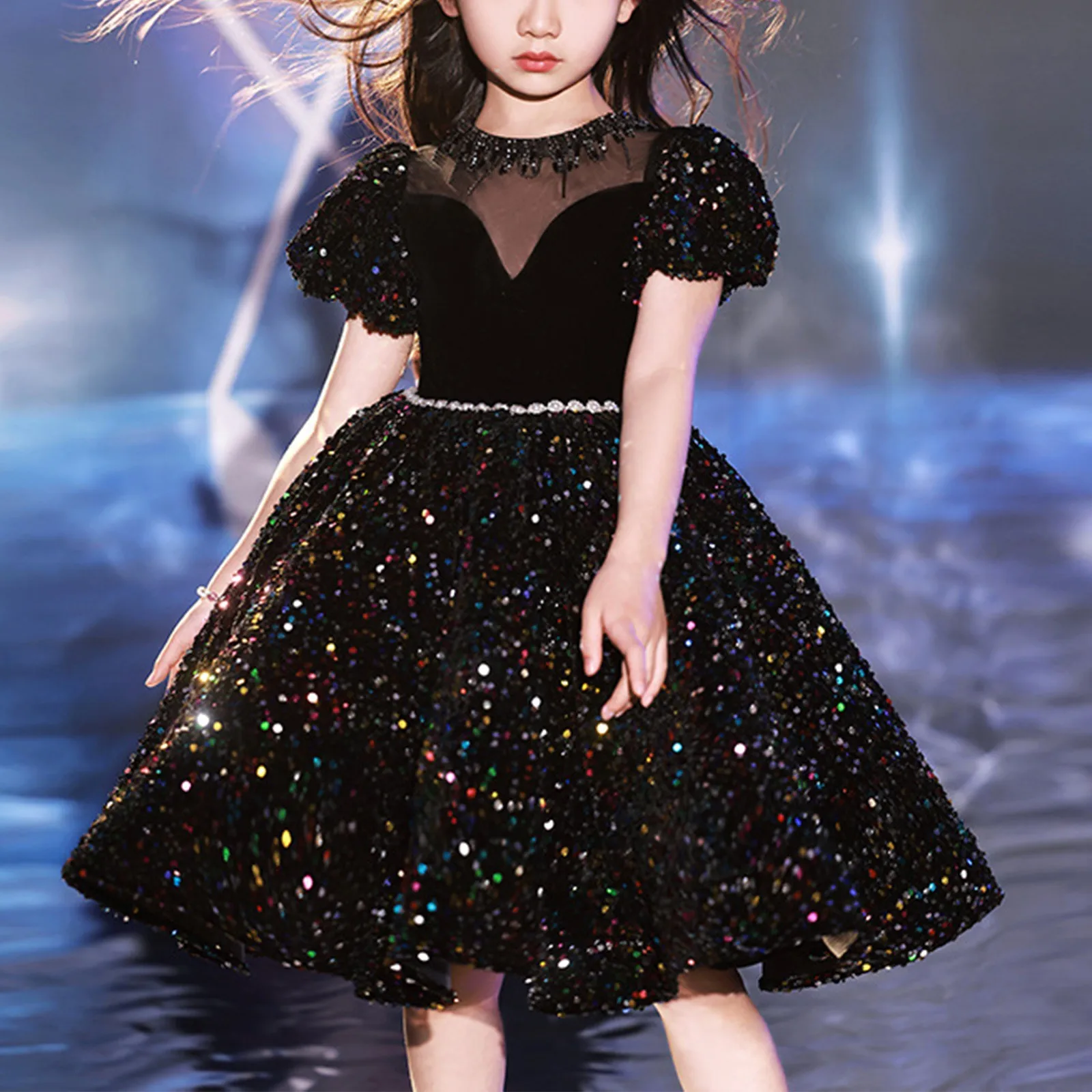 Birthday Party Dress Evening Girl Dresses Exquisite Luxury Flower Girl Dress Graduation Ball Performance Children Dresses