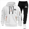 Basic Men/Women 2Pcs/Sets Sweatshirt Hoodies Pants 2024 Male Gyms Fitness Tops Joggers Sportswear Tracksuits 1