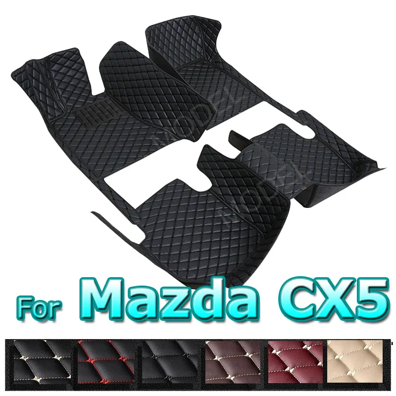 

Custom Made Leather Car Floor Mats For Mazda CX5 CX-5 2015 2016 Interior Details Auto Carpets Rugs Foot Pads Accessories