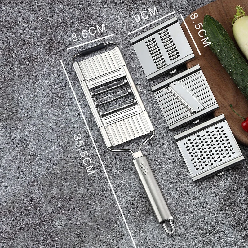 Shredder Cutter Stainless Steel Portable Manual Vegetable Slicer Easy Clean  Grater With Handle Multi Purpose Home Kitchen Tool - AliExpress