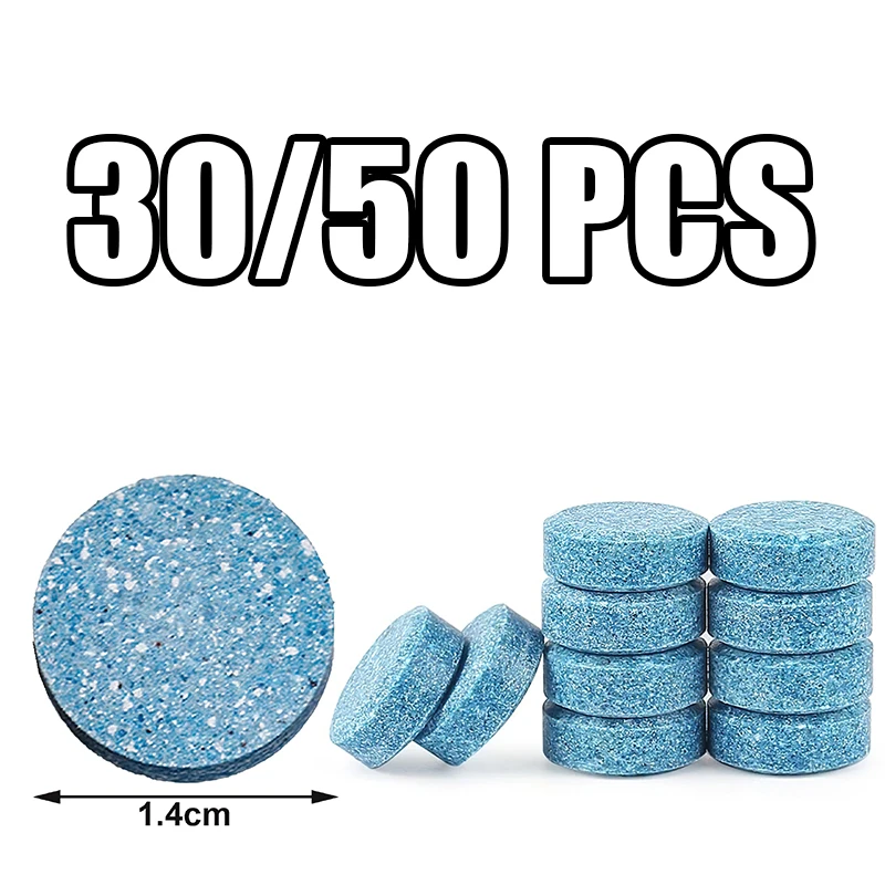 

30/50Pcs Car Windshield Solid Cleaner Effervescent Tablets Washer Agent Universal Auto Glass Washer Dust Soot Auto Accessories
