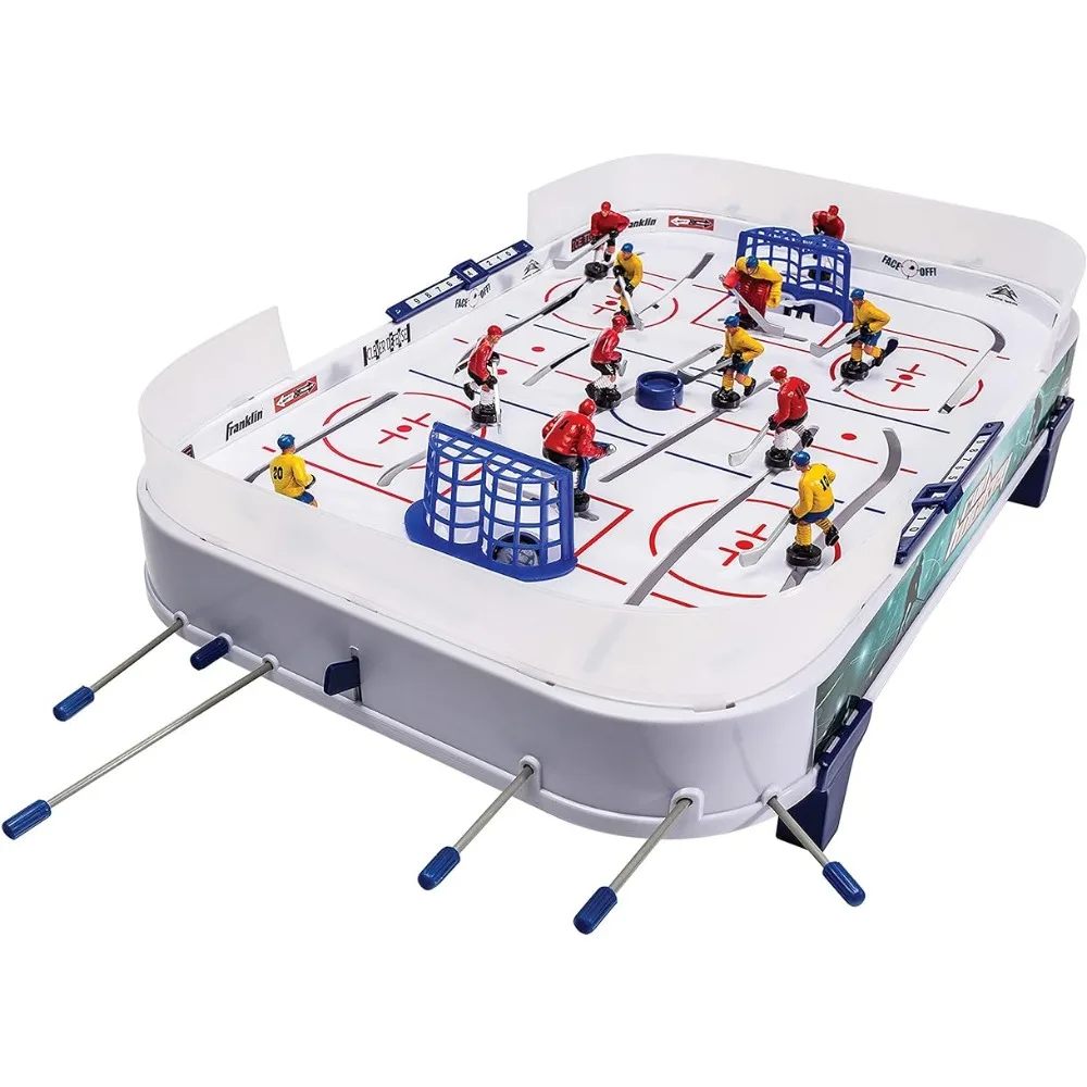 

Hockey Game Set - Perfect Hockey Toy + Gameroom Game for Kids + Family - Mini Tabletop Rod Hockey Board + Pucks Included