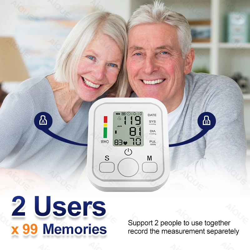 Automatische digitale Arm Blutdruck messgerät Blutdruck messgerät Tono meter Tensiometer Herzfrequenz Puls messer BP Monitor Stimme – Detail 4
