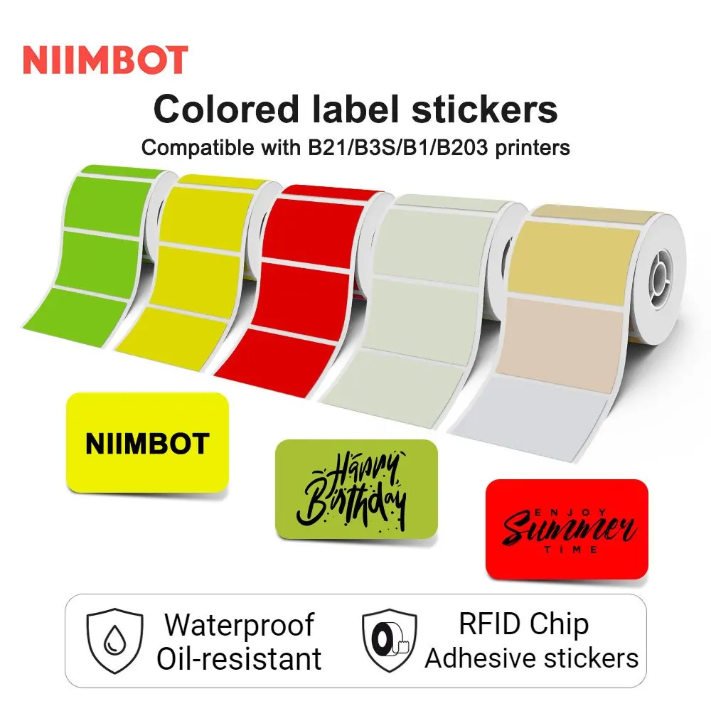 Adhesivos Térmicos NIIMBOT 300 Etiquetas Redondas Para B21/B1/B3S