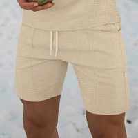 Running Casual Training Large Size Elastic Sports Drawstring Pants Youth Summer Breathable Simple Small Checkered Shorts