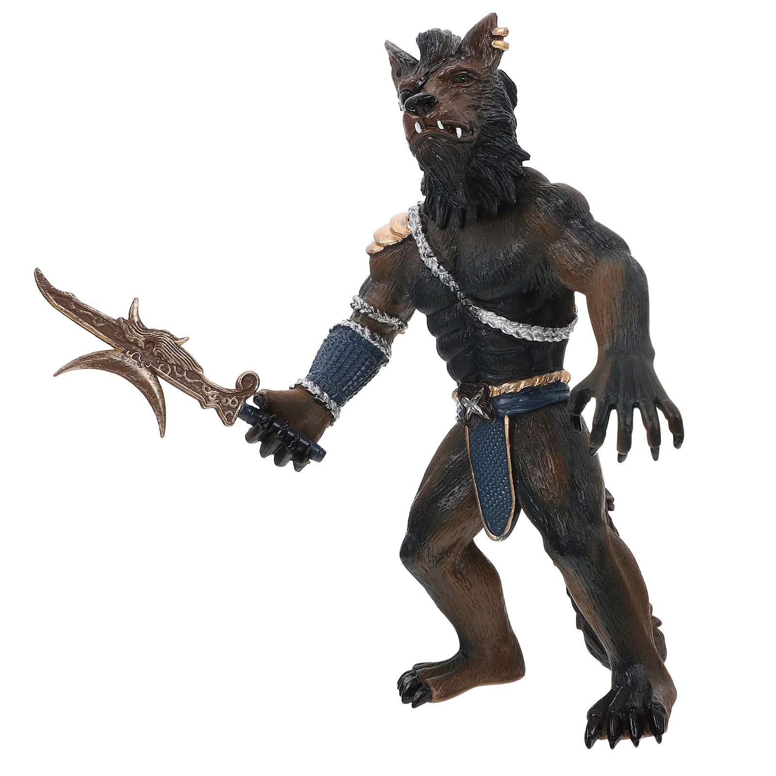 

Simulated Wild Animals Simulation Werewolf Toy Model Fake Childrens Toys Realistic Wildlife Ornament for Room Plastic Figures