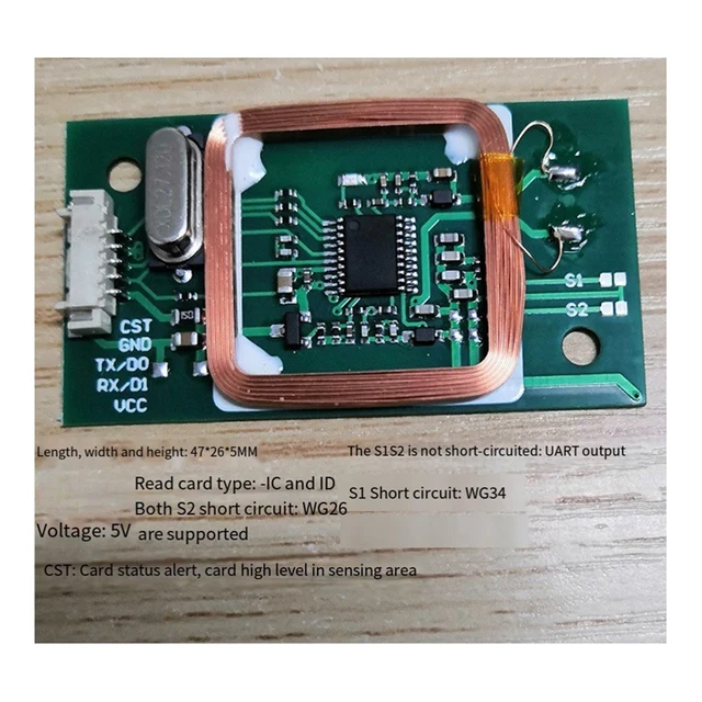 2X Double Frequency 125Khz 13.56Mhz RFID Card Reader Module Wiegand Uart TTL 2