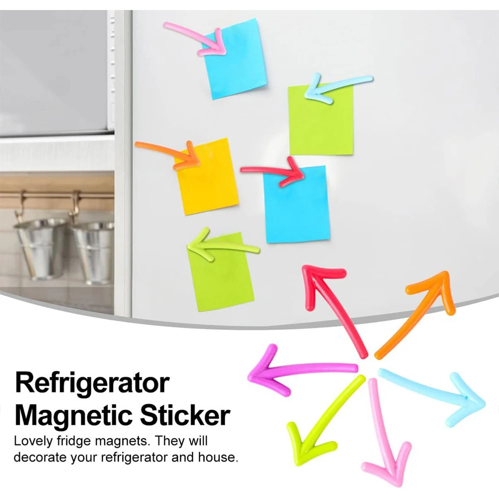 6/12pcs Arrow Shaped Fridge Magnets Removable Message Stickers Decorative Fridge Magnets Kitchen Whiteboard Message Stickers 2