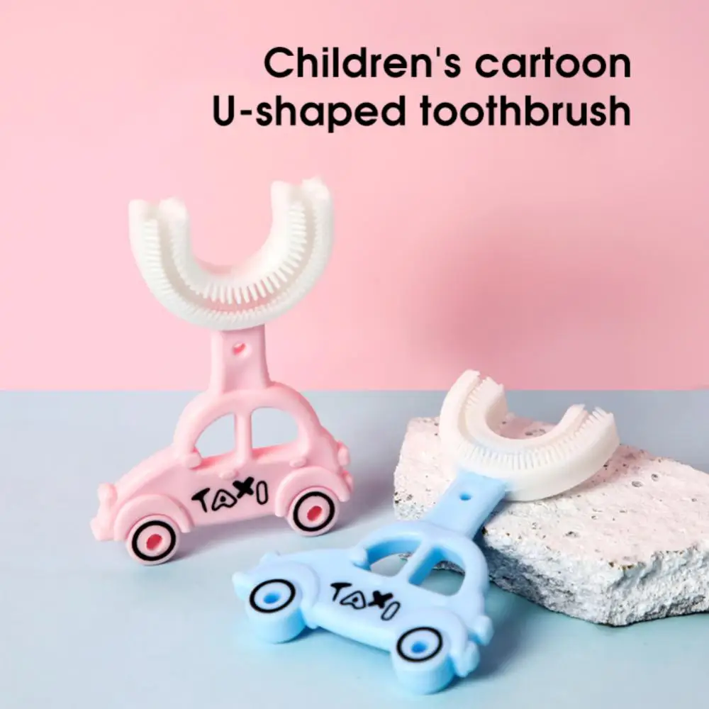 1Pcs Toothbrush Childrens Toothbrush U-shaped Baby Baby Tooth Brushing Artifact Oral Care Cleaning Car Shape Creative