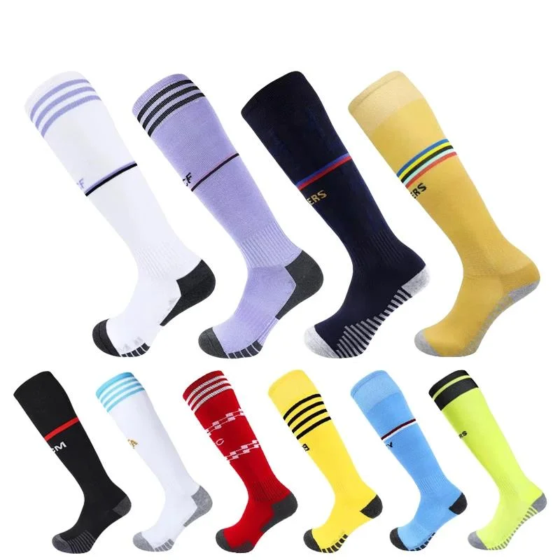 

22-23 European Adults Club Soccer Socks Season Children Professional Long Tube Football Sock Towel Bottom Breathable Cotton Sock
