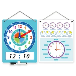 Children's Educational Clock with Clear Time Labels for Learning and Teaching (As show)