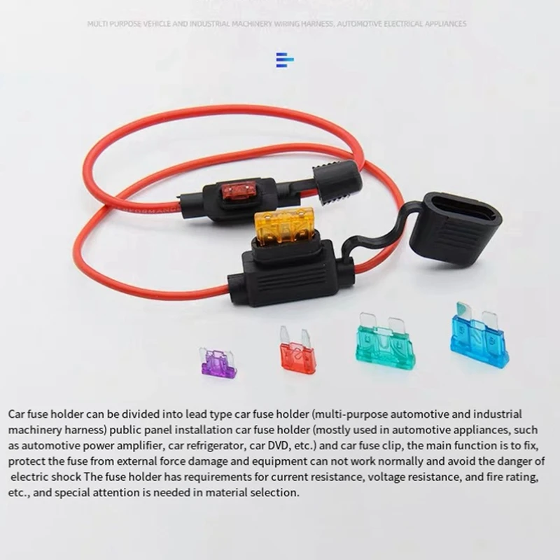 

5 Pcs Car Mini Blade Fuse Holder Splashproof Box Breakout Switch Socket Car Fuse Socket 12V 30A With Fuse Blade