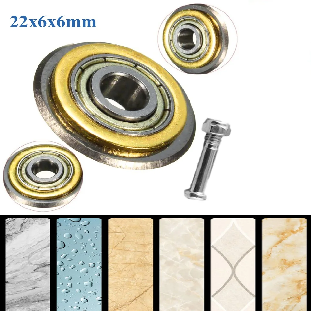Glass Ceramic Tile Rotary Bearing Wheel Replacement 22mm Alloy Ceramic Tile Cutter Tungsten Carbide Ceramic Titanium Coating 2