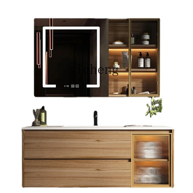 

Тарелка под камень, комбинированный шкаф из массива дерева для умывальника, стол для ванной комнаты, XL