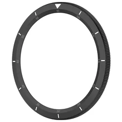 Premium Metal Bezel Ring with Tempered Glass Film (Scale Black)