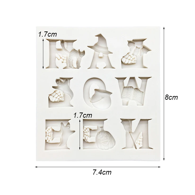 Halloween Bat Spinne Eule Silikon Sugar Mold Schokolade Cupcake Backen Fondant Kuchen Dekorieren Werkzeuge – Detail 24