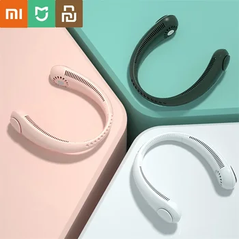 샤오미 미지아 2023 블레이드리스 넥 선풍기, USB 충전, 레이지 뮤트 미니 행잉 넥 쿨링 선풍기, 신축성