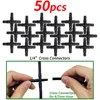 WUJIE Garden Water Connector Drip Irrigation for 1/4'' & 1/8'' Tubing Hose Accessories Joint Barbed Tees Cross Eng Plug Adaptors 2
