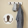 2 X Screw Hook Retro Metal Double Hook Metal Wall Mount Hanger Coat Antique Bronze For Hats-A97Q 5