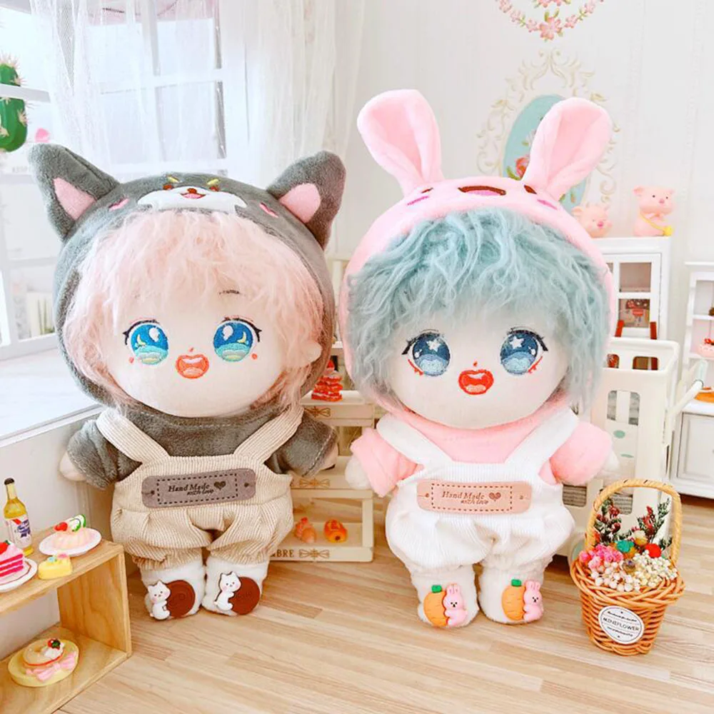 20CM Doll Clothes Long Sleeves Sweatshirt Cute Doll Tops Hoodie For Idol Dolls Accessories Doll's Clothing Stuffed Toy