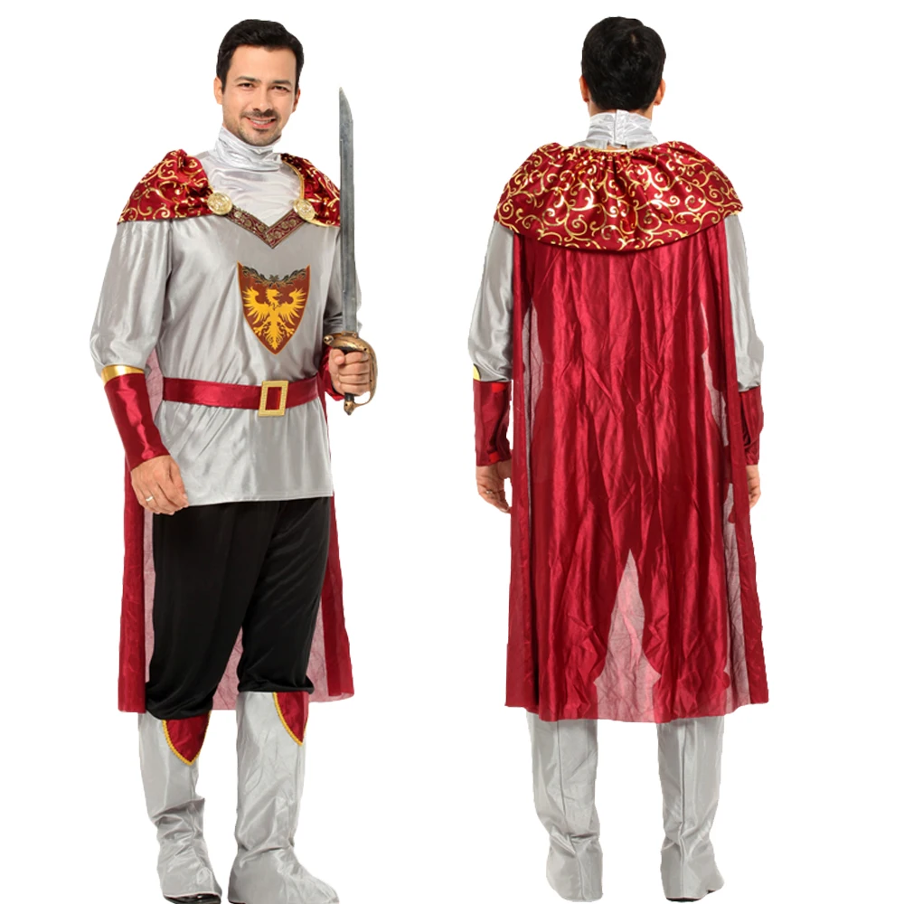 Costume Da Cavaliere Medievale Per Bambini - Set Completo Con Tunica, Mantello, Spada, Scudo E Cintura, Per Carnevale E Halloween - 3