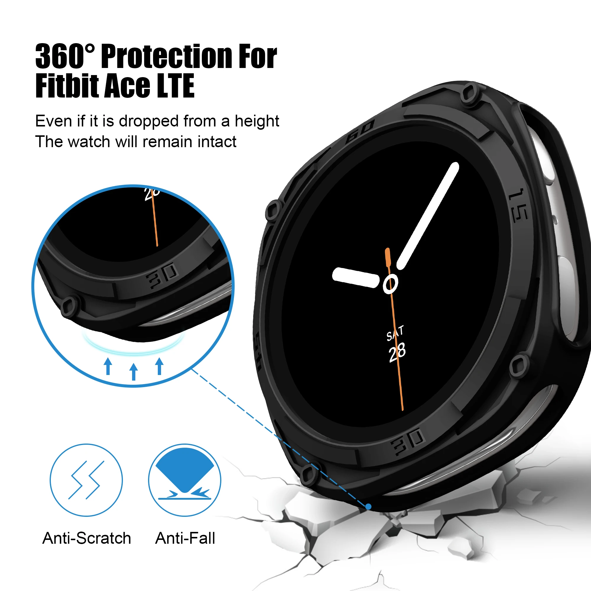 Robuste Lünette für Samsung Galaxy 8 44 mm 40 mm Schutz Hard PC Bumper Frame Scale Schutzhülle Galaxy Watch8 Zubehör – Detail 4