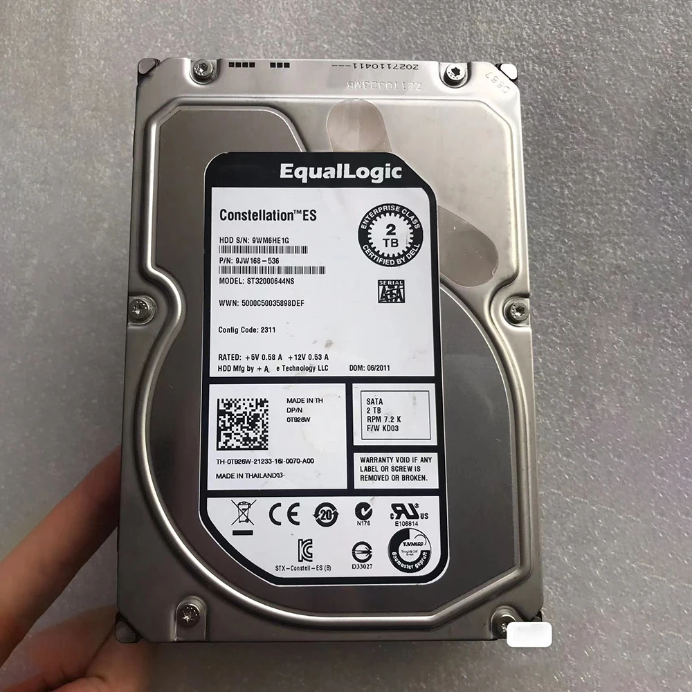 HDD  ϵ ũ, ST32000644NS , 0T926W, 2T SATA 7.2K, 3.5 ġ ϵ ̺