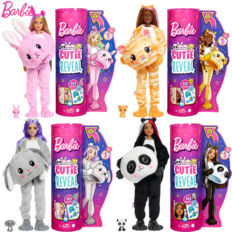 Barbie Doll, Cutie Reveal Bunny Plush Costume Doll with 10 Surprises, Mini  Pet, Color Change and Accessories